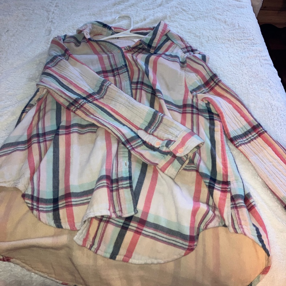 Multicolored plaid flannel